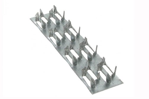 Varianter av hålplattor/hålband: Spikningsplåt Varianter av hålplattor/hålband: Spikningsplåt